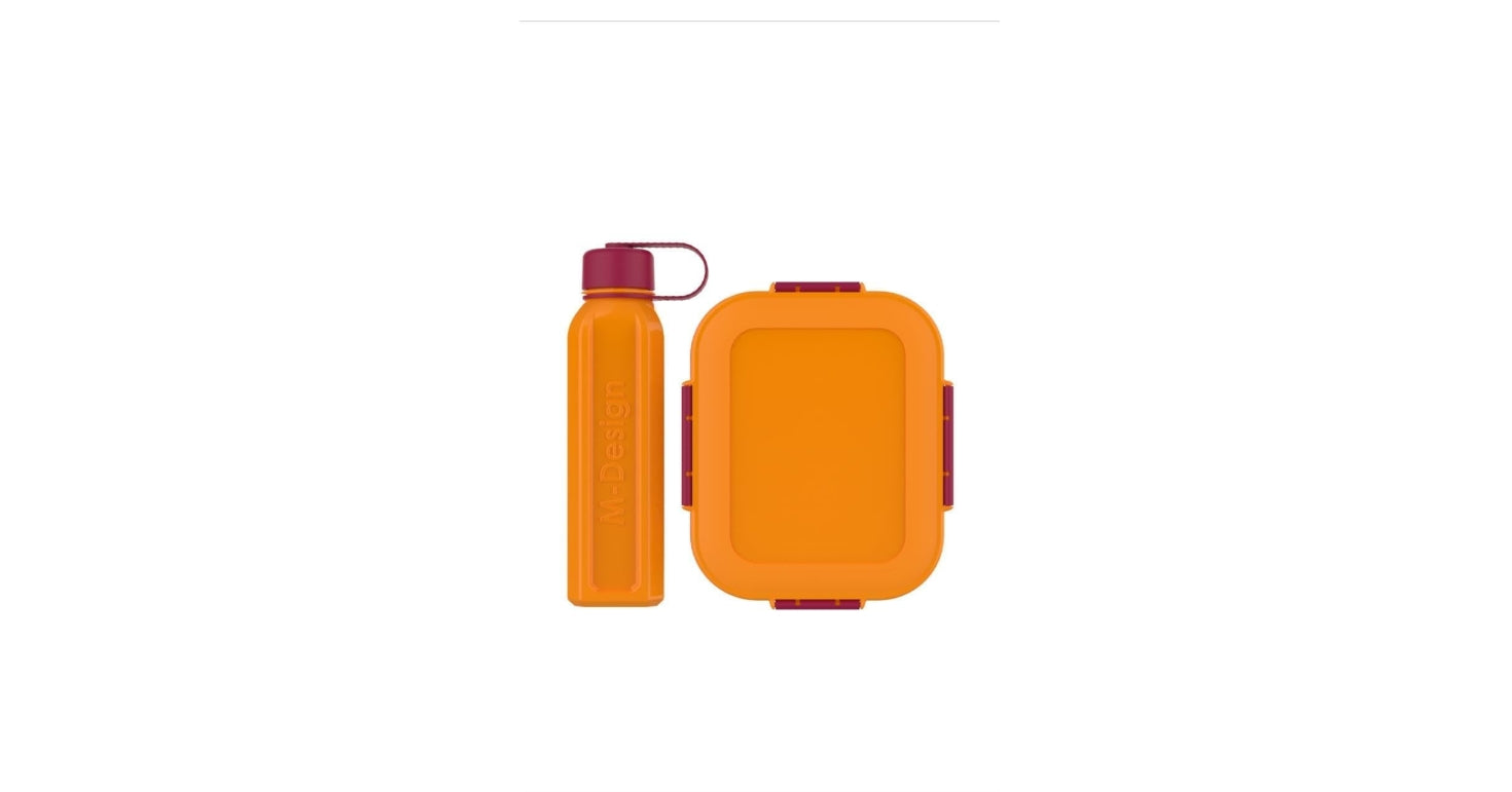 " M-Design Lunch Box with Bottle, 1.1 Liter/500 ml Capacity "