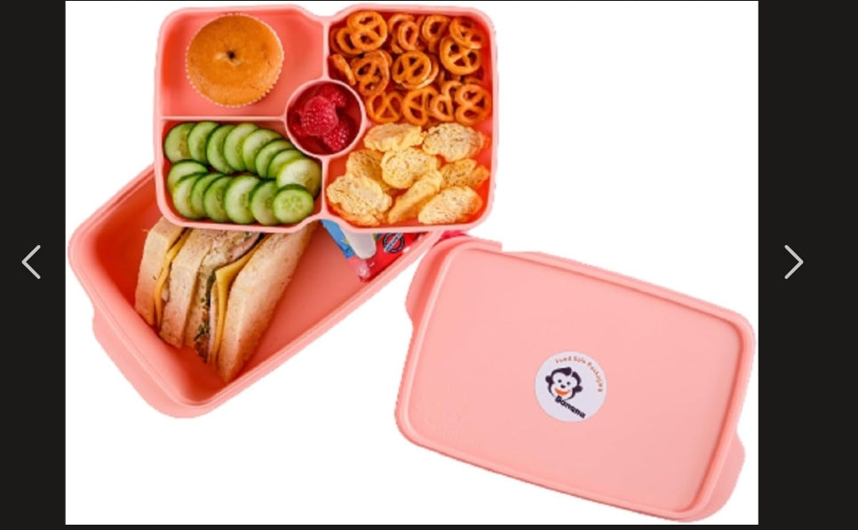 " BANANA Lunch box with lid + divided plate-1.5 L "