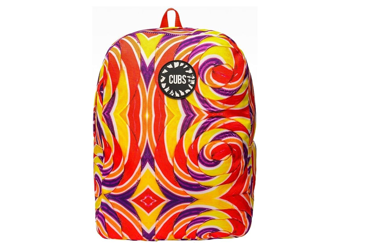 " Cubs Purple & Red Candy Cane backpack Big & Basic "