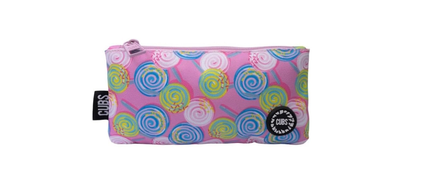 " Cubs Pink Lollipop Pencil case Big & Basic "