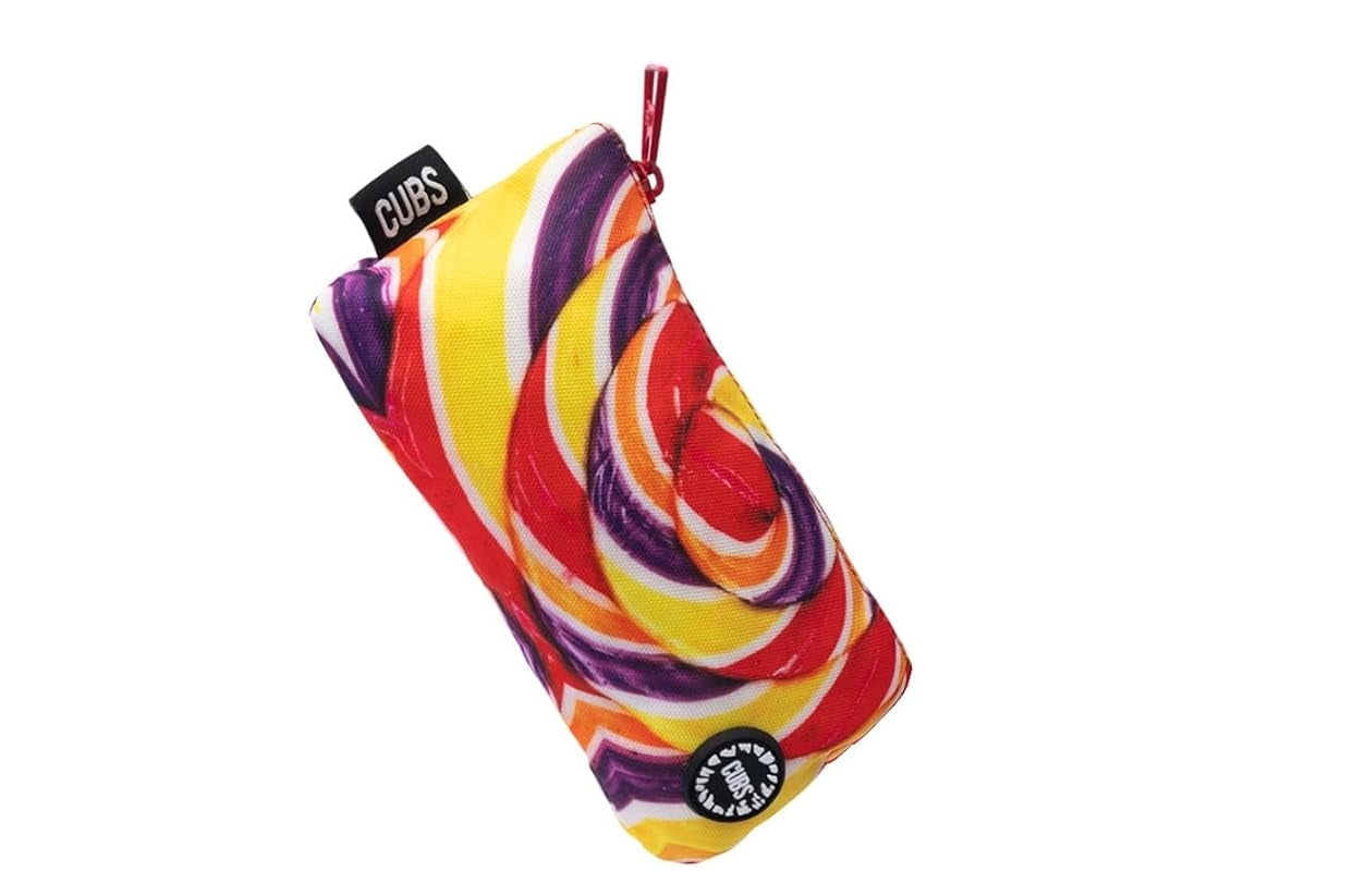 " Cubs Purple & Red Candy Cane Pencil case Big & Basic "