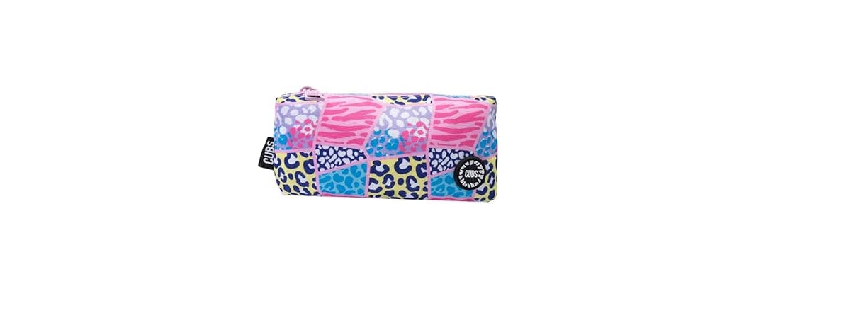" Cubs Leopard Patches Pencil case Big & Basic "