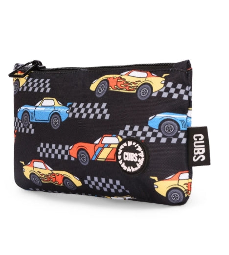 "Cubs Black Racing Cars Big & Basic Pencil Case "