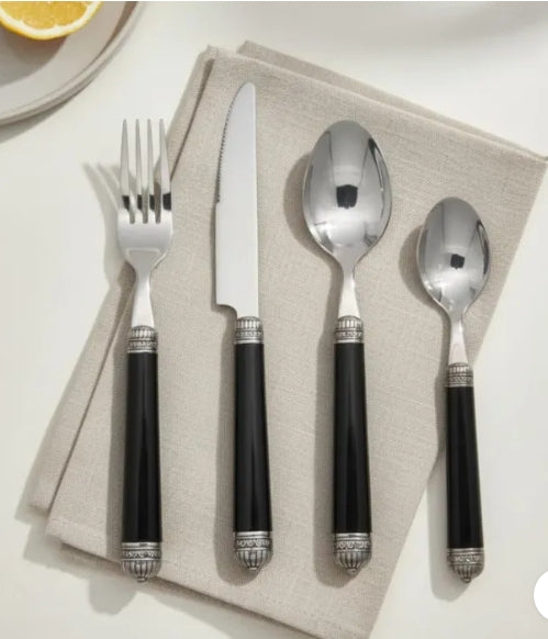 "ZINNIA Fork, Spoon & Knife Set -24 Pieces -"