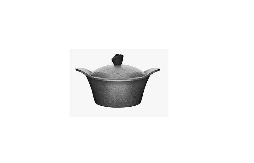 " Homi Aluminum Die-Cast Cookware Pot with Lid, 18 cm , 24cm,30cm Gray "