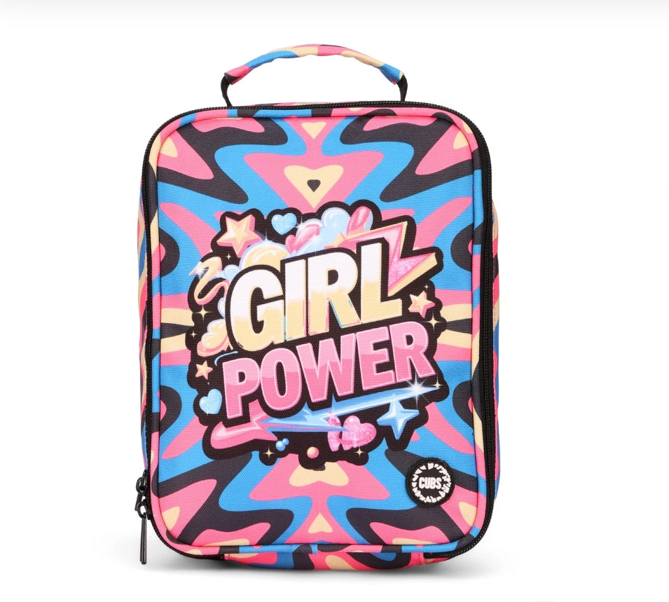 "Cubs Girl Power Black Big & Basic Lunch Bag "