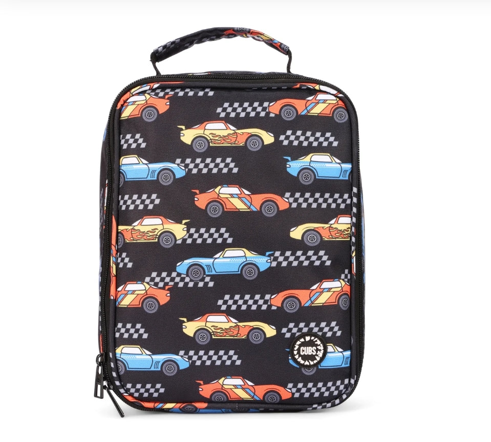 "Cubs Black Racing Cars Big & Basic Lunch Bag "