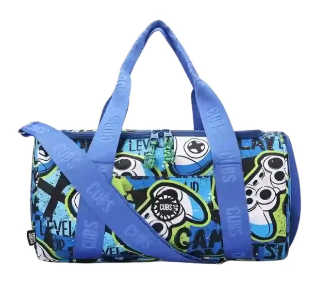 CUBS Let's Play medium duffel bag in stylish design, featuring sturdy handles and spacious interior for travel and gym use.