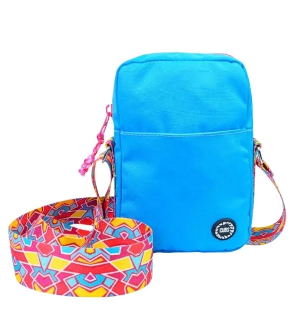 Blue and pink cross body bag by Cubs featuring a sleek design and adjustable strap, perfect for casual and stylish outings.