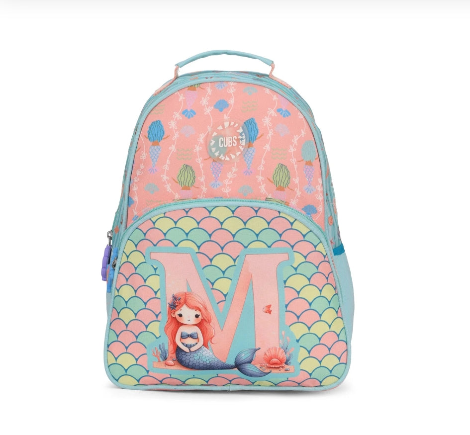 "Cubs Pink Mermaid Letter M Pre-School Backpack 20L"