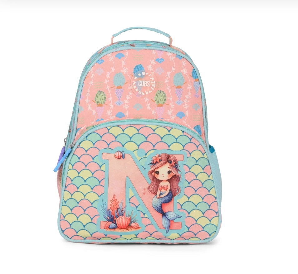 "Cubs Pink Mermaid Letter N Pre-School Backpack 20L"
