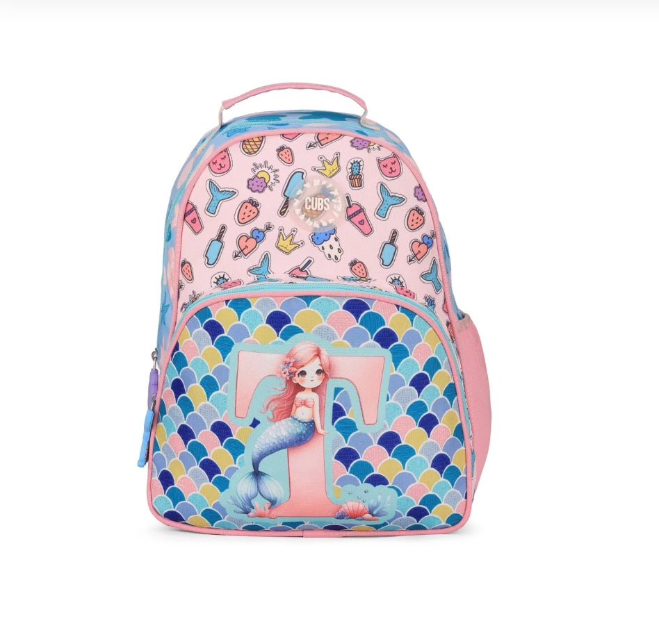 "Cubs Blue Mermaid Letter T Pre-School Backpack 20L"