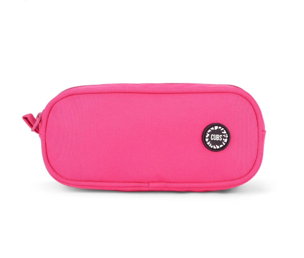 "Cubs Fuchia Double Zipper Pincel Pencil Case "