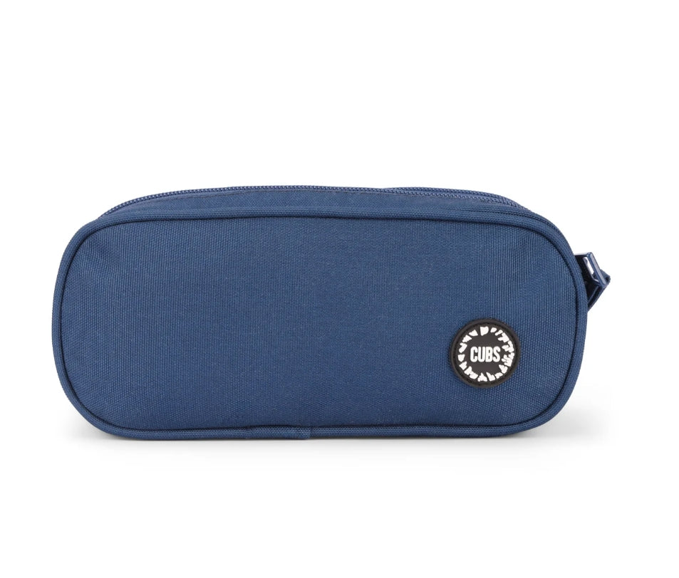 "Cubs Blue Black Double Zipper Pincel Pencil Case "
