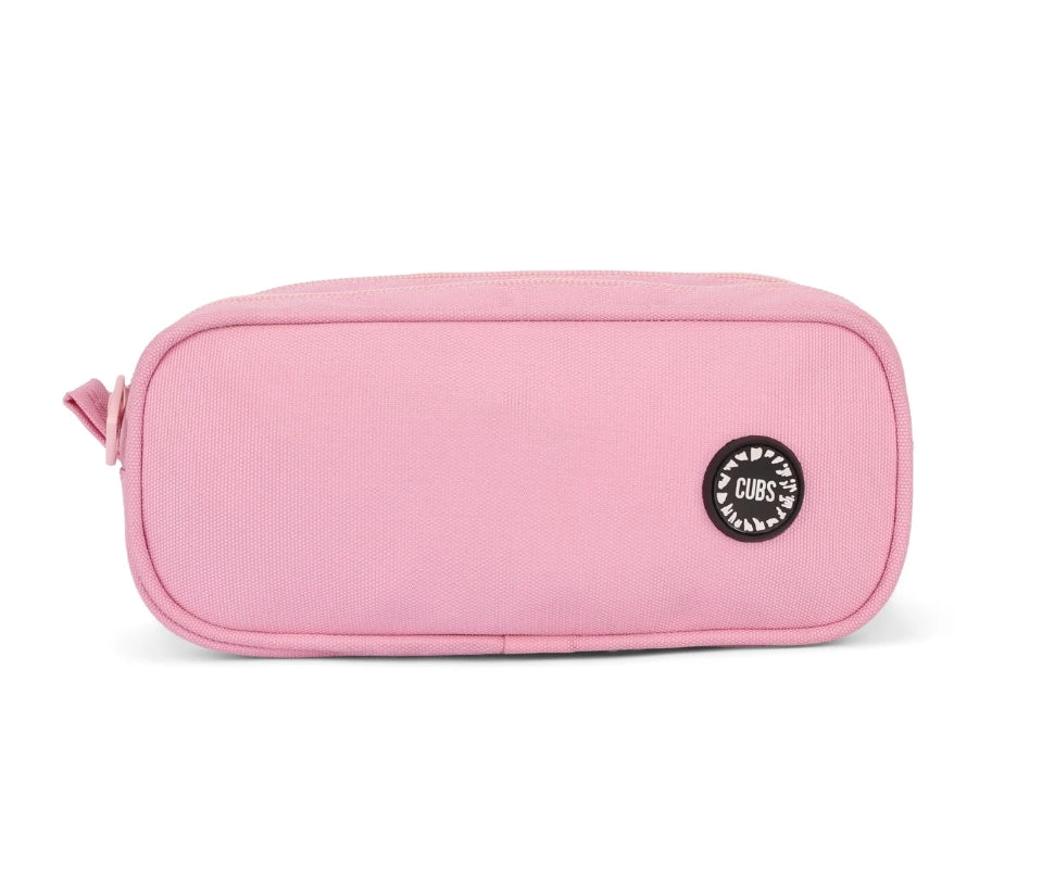 "Cubs Pink\Baby Pink Double Zipper Pincel Pencil Case "