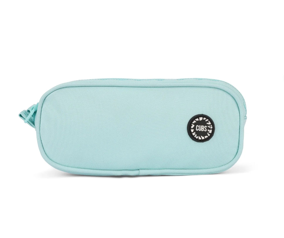 "Cubs Bluish Mint Green Double Zipper Pincel Pencil Case "