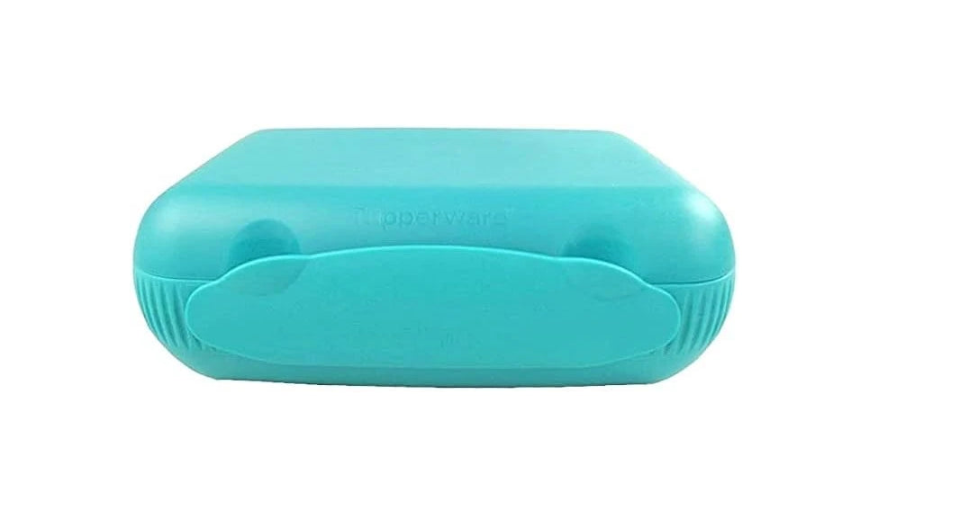 " Tupperware Divider Sandwich Box - Turquoise "