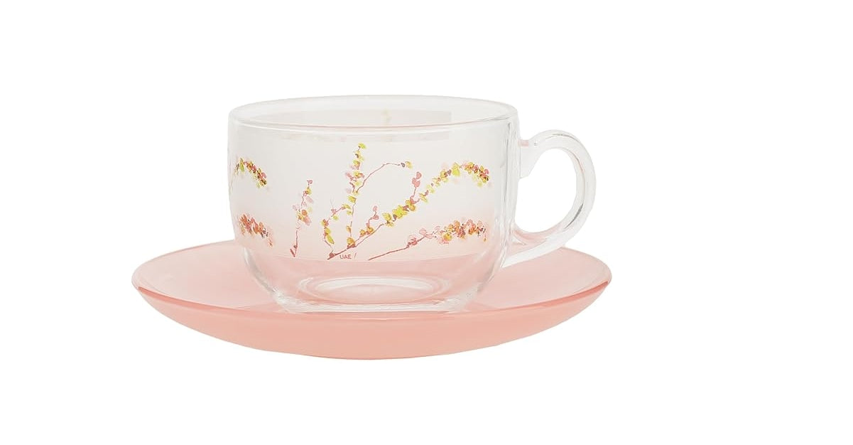 " Luminarc Triomphe Trompette Dinner Set 46-Pieces, Rose "