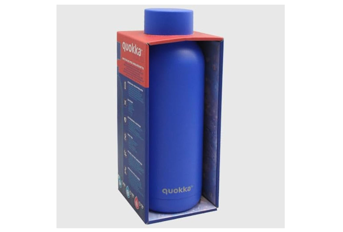 " QUOKKA THERMAL SS BOTTLE SOLID Blue MARBLE 510 ML "