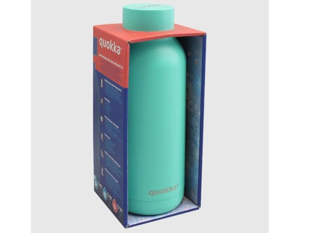 "  QUOKKA THERMAL SS BOTTLE SOLID COLOR JADE GREEN 510 ML "