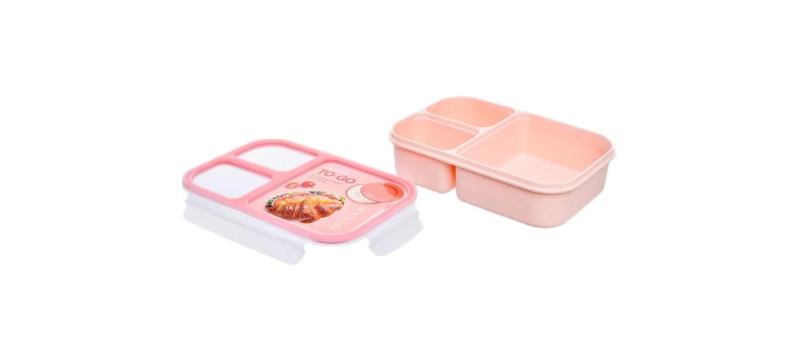 " Lock& Lock divided lunch box 980ML- Pink "