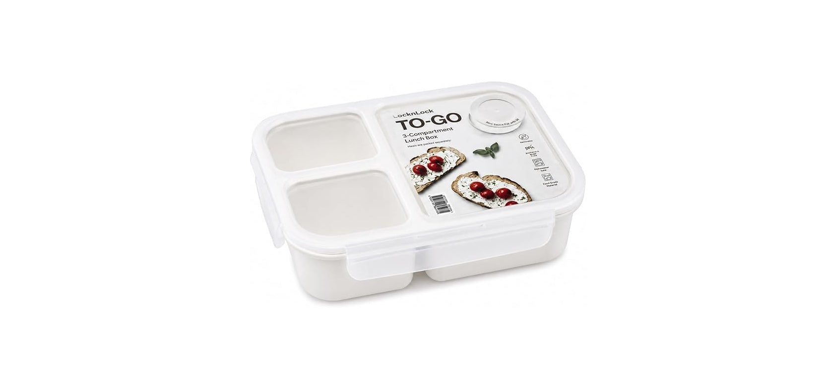 " Lock & Lock divided lunch box 1.5L White HPL782W "