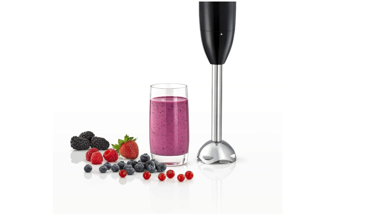 " Black+Decker 600W 3-in-1 Hand Blender with Chopper, Black - HB600-B5"