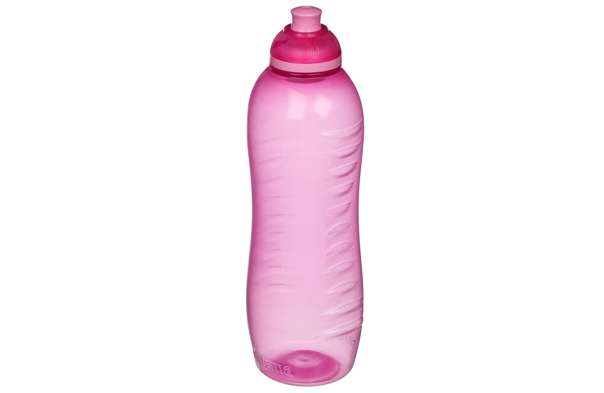 " Sistema Twist 'n' Sip Squeeze Sports Water Bottle, Leakproof Water Bottle, BPA-Free, Assorted Colours, 620 ml "