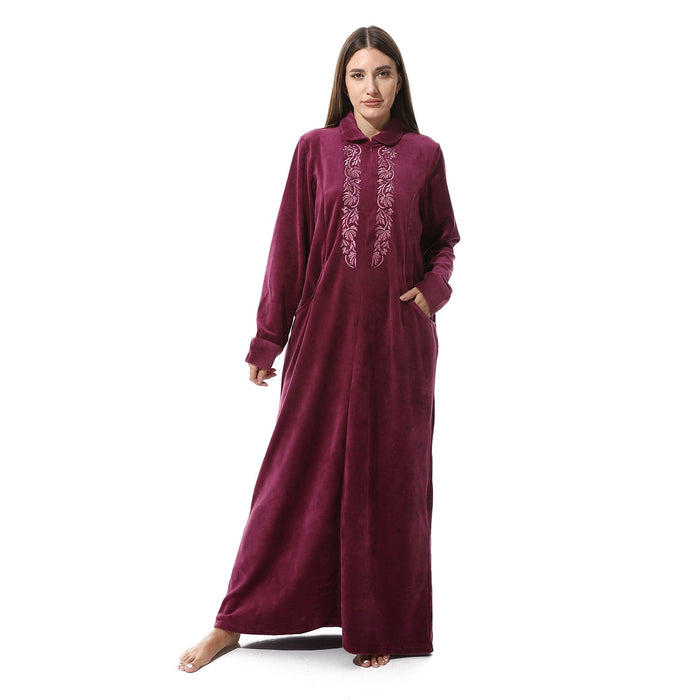 Womens Jalabiya Embroidered Roses