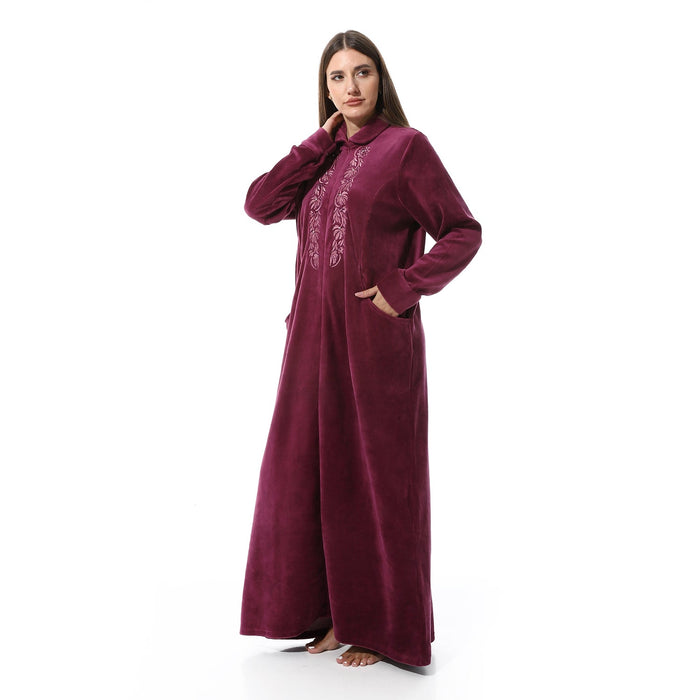 Womens Jalabiya Embroidered Roses