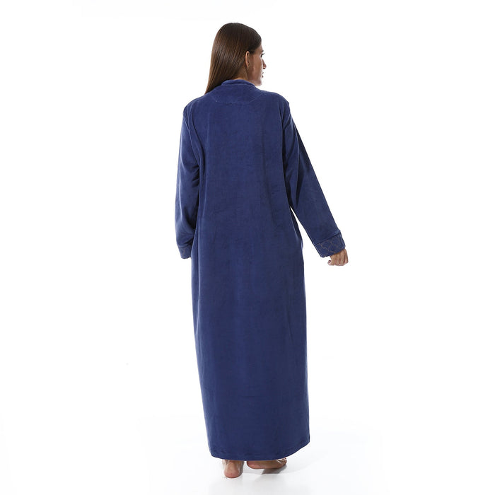 Dark blue embroidered jalabiya