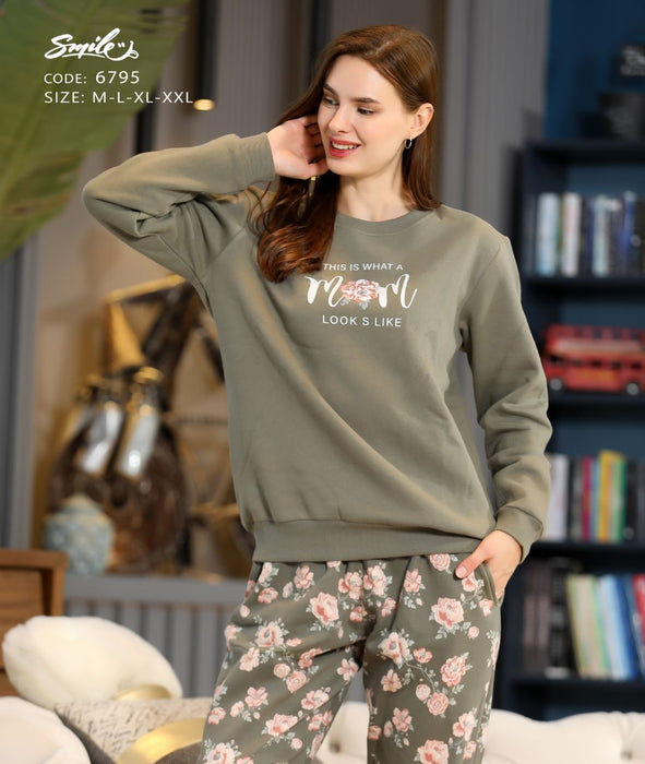 Winter Pajama set with sleeves and pants