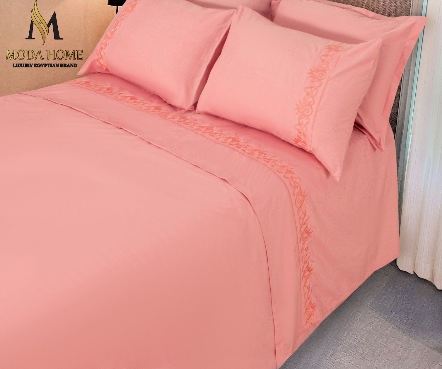 MODA HOME Touch bedsheet set with 5 pieces, featuring a 240x260 cm size, soft fabric and elegant design.