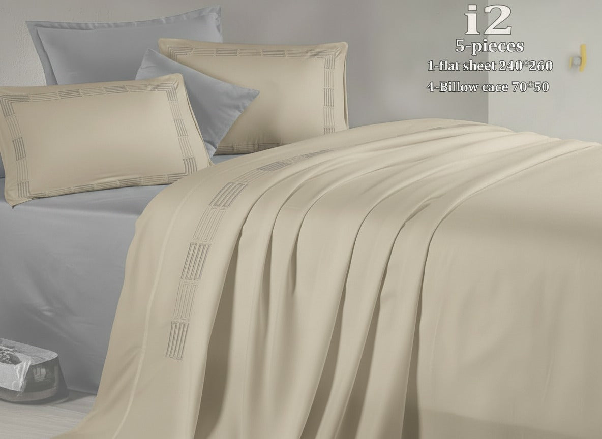 MODA HOME New I TWO Flat Bedsheet Set 5-Piece, Size 260x240 cm