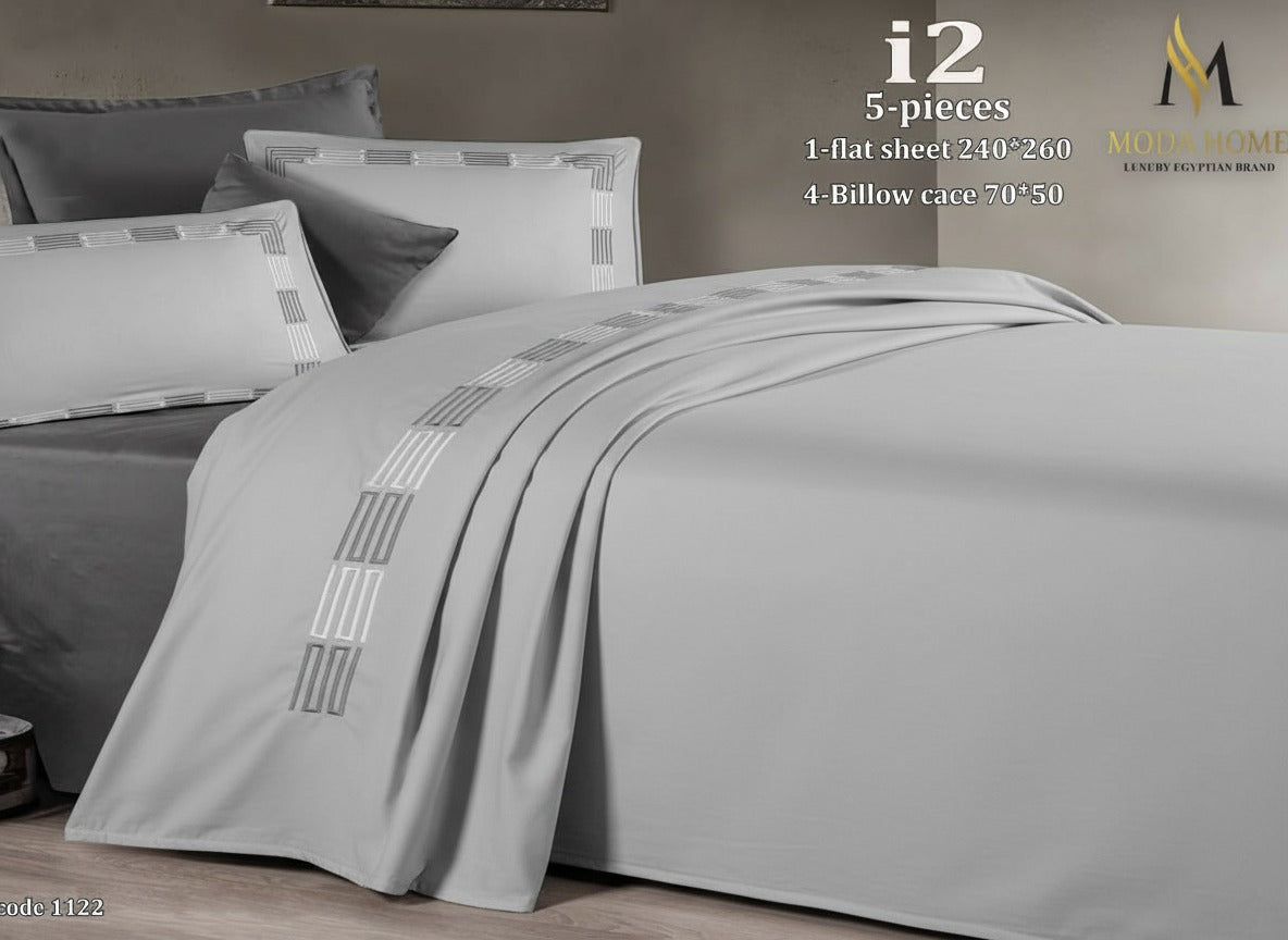 MODA HOME New I TWO Flat Bedsheet Set 5-Piece, Size 260x240 cm