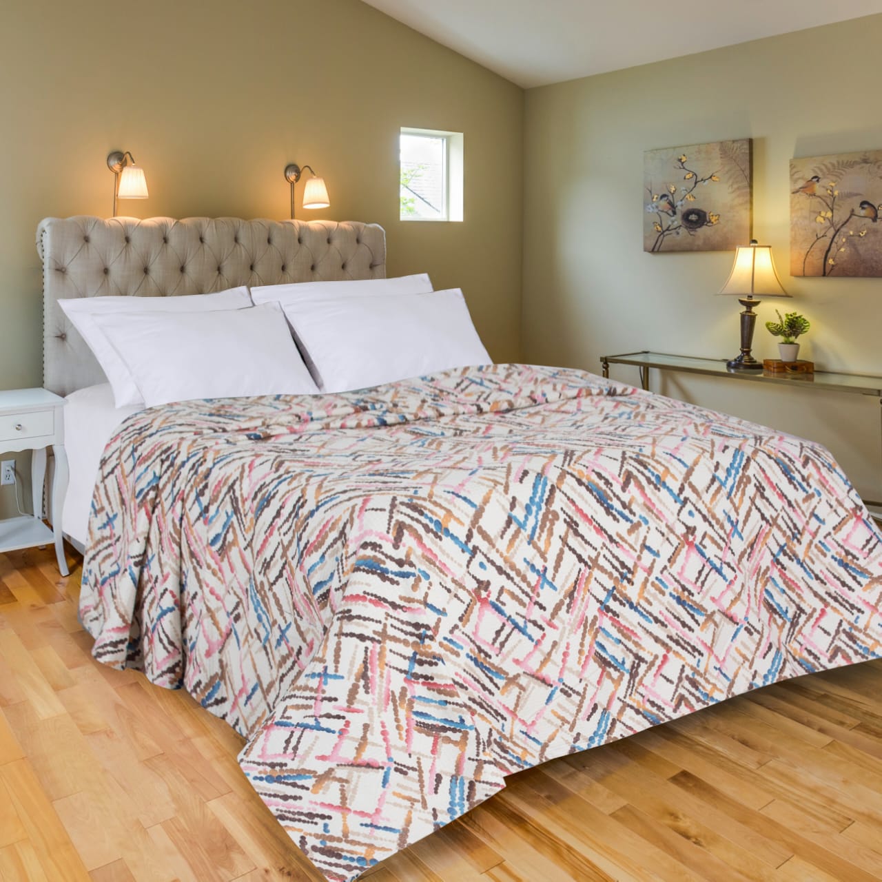 MODA HOME "Digital Double-Floral Coverlet "180*240