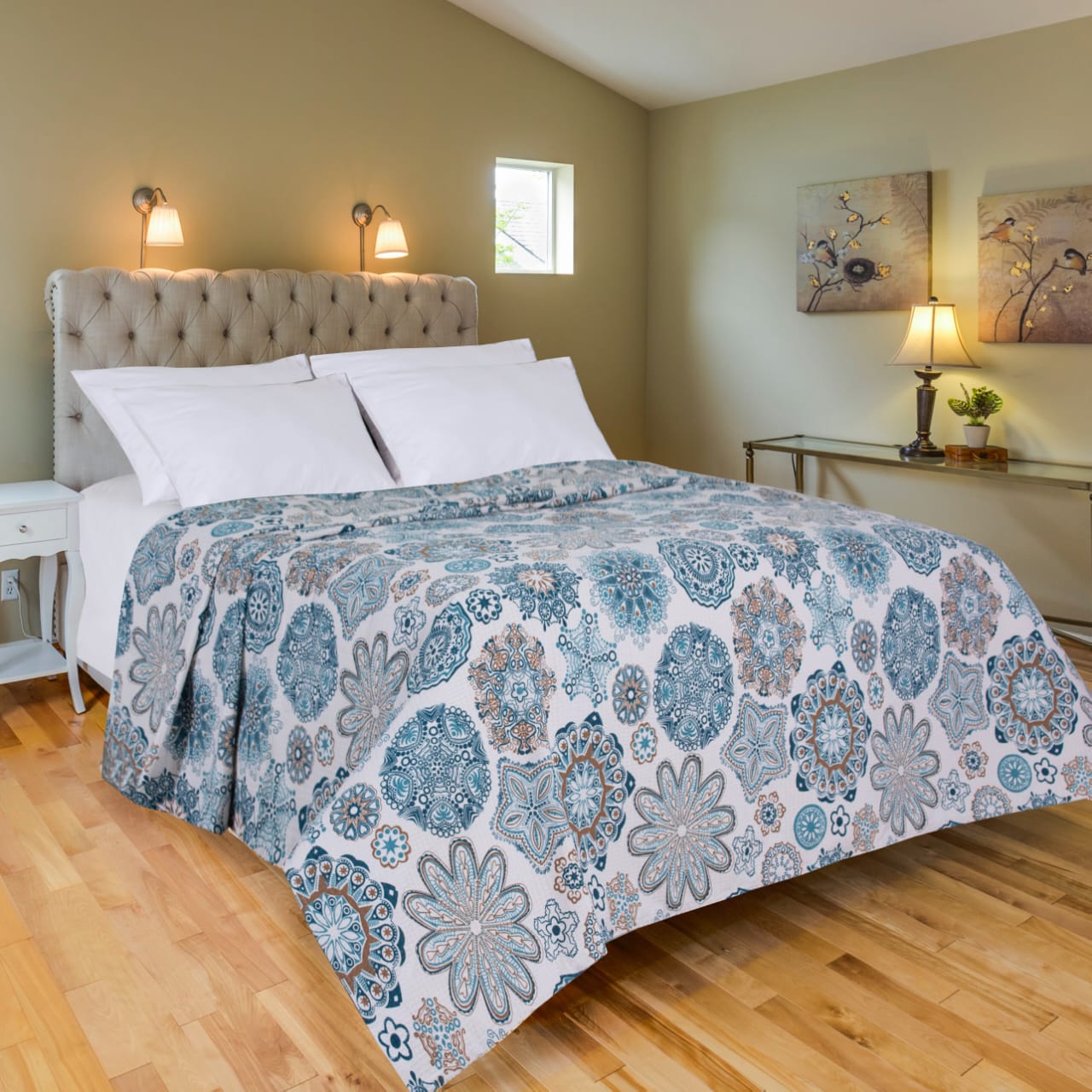 MODA HOME "Digital Double-Floral Coverlet" 240*260 3 Pieces
