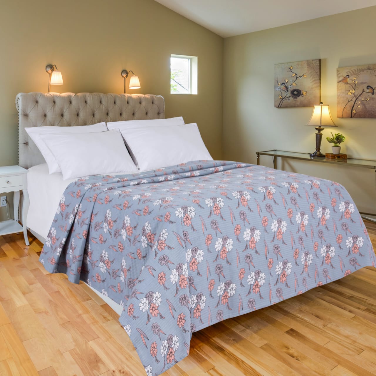 MODA HOME "Digital Double-Floral Coverlet "180*240