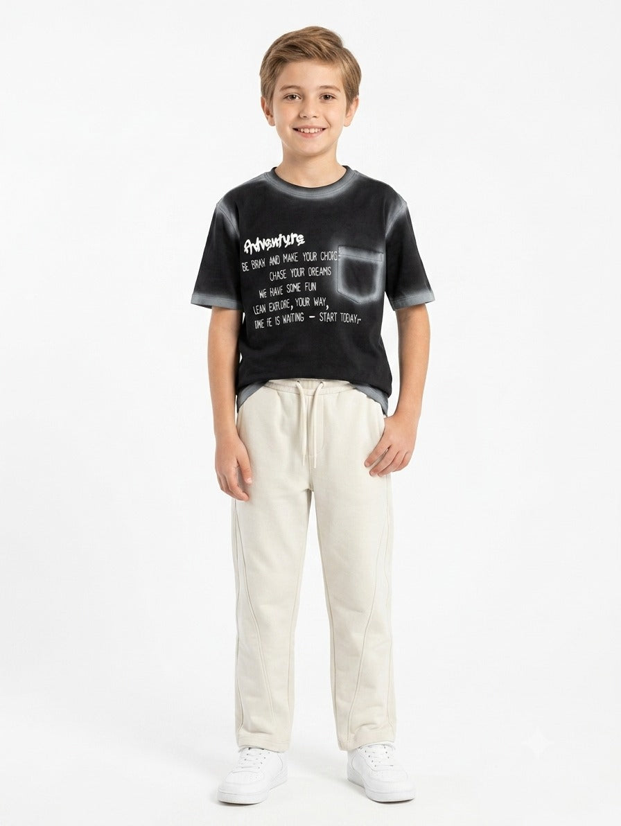 "ADVENTURE R.NECK&SHORT SET"
