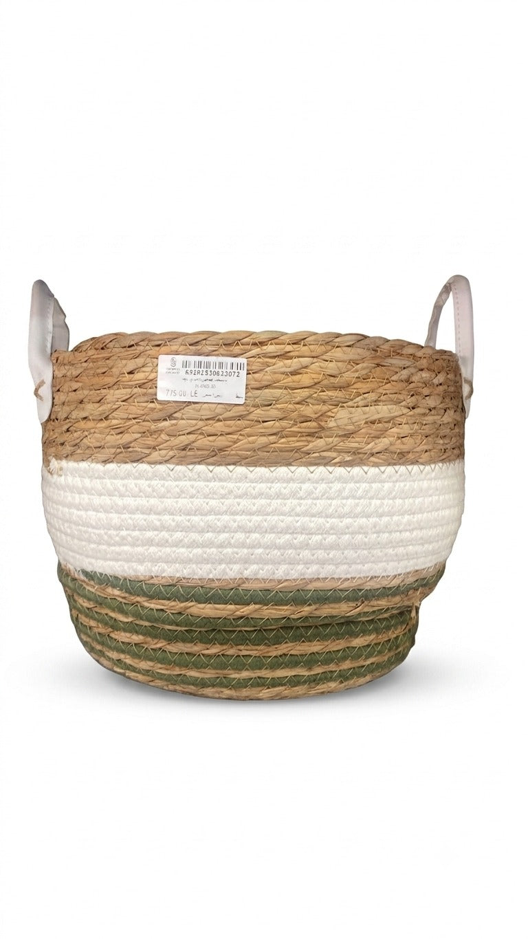 "Round wicker Basket with handle"