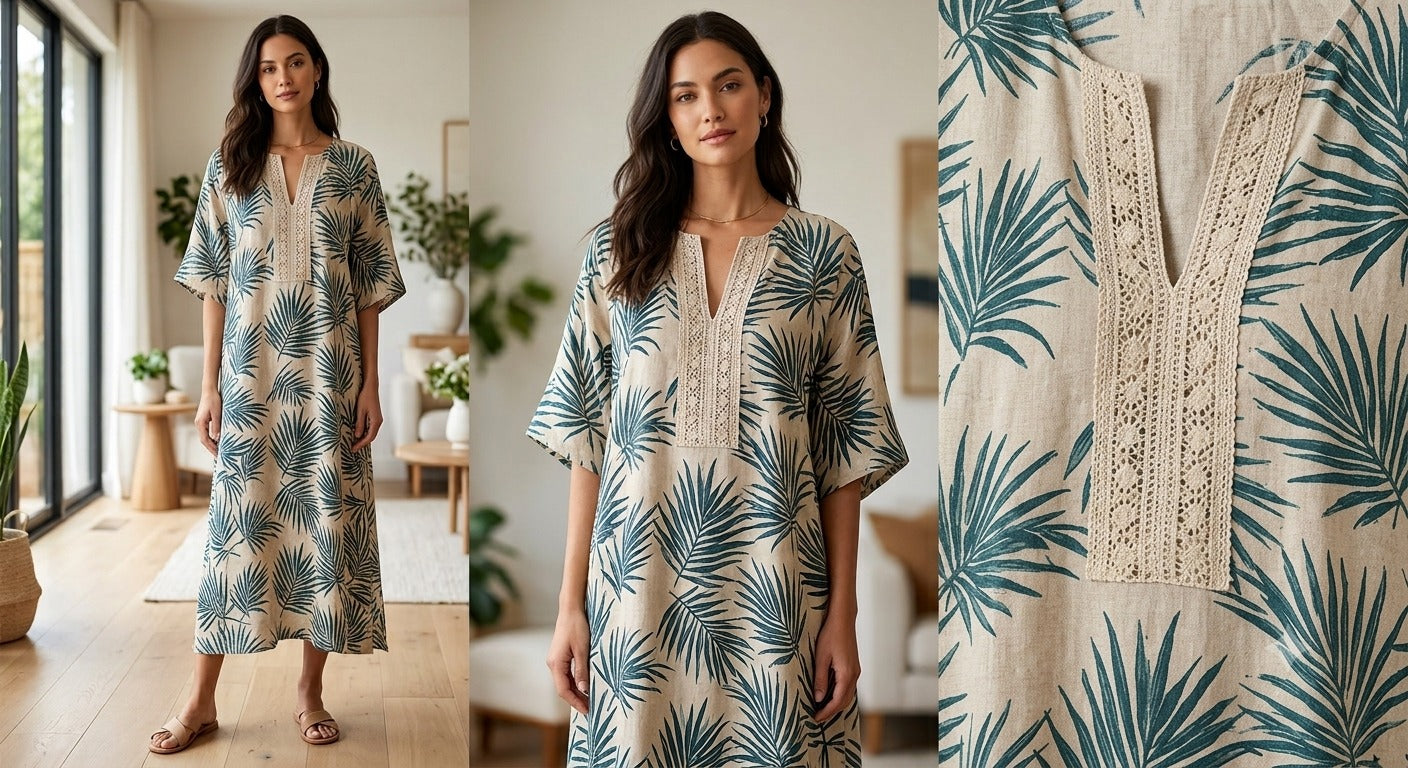 "VIVA PALM H.S R.NECK JALABIA"