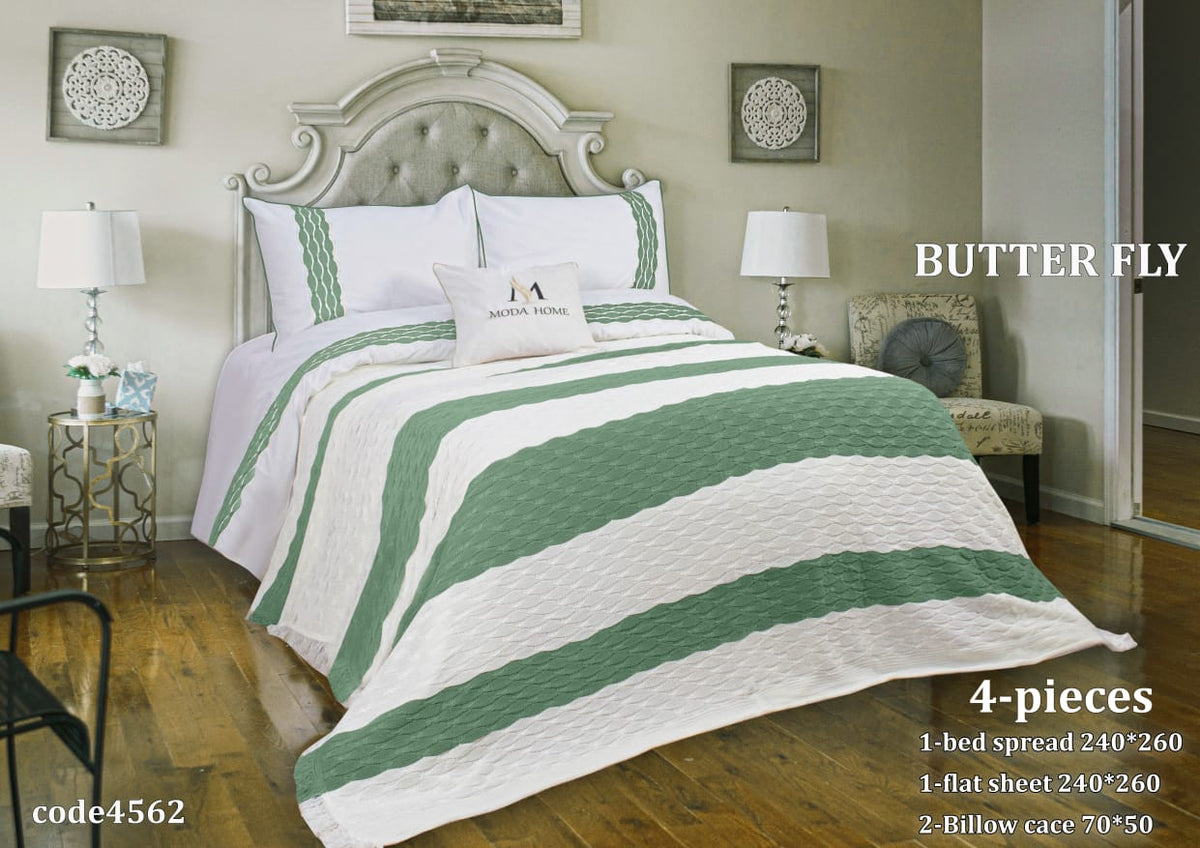 Moda Home butter fly duvet cover double 4pieces - 240*260