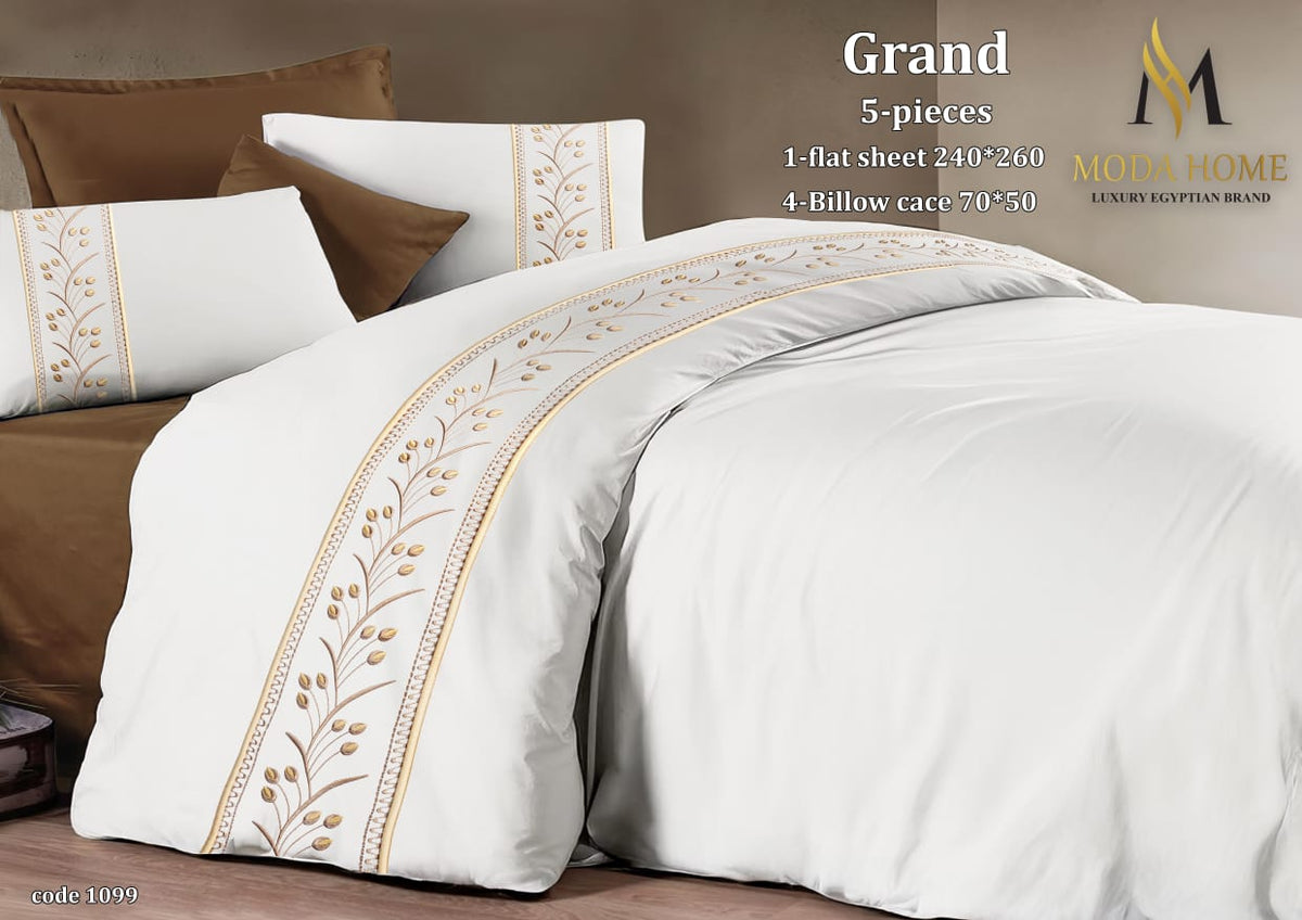 MODA HOME Grand Fitted Sheet Set 5 Pieces Cotton 240*260 CM
