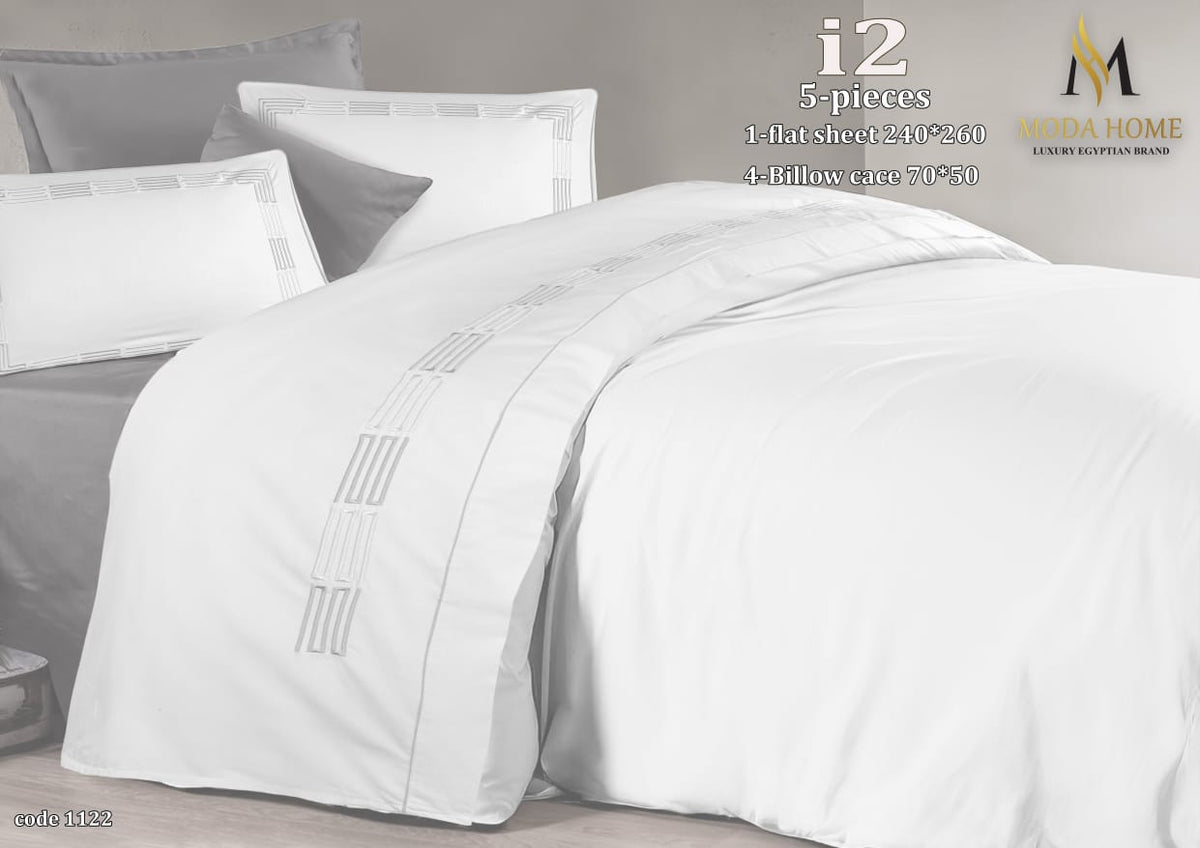 MODA HOMEI 2 Fitted Sheet Set 5 Pieces Cotton 240*260 CM