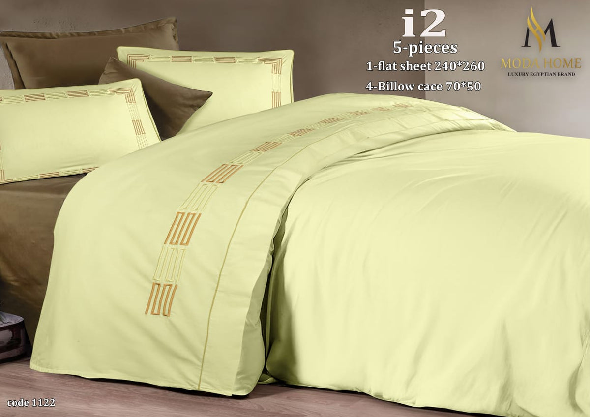 MODA HOMEI 2 Fitted Sheet Set 5 Pieces Cotton 240*260 CM