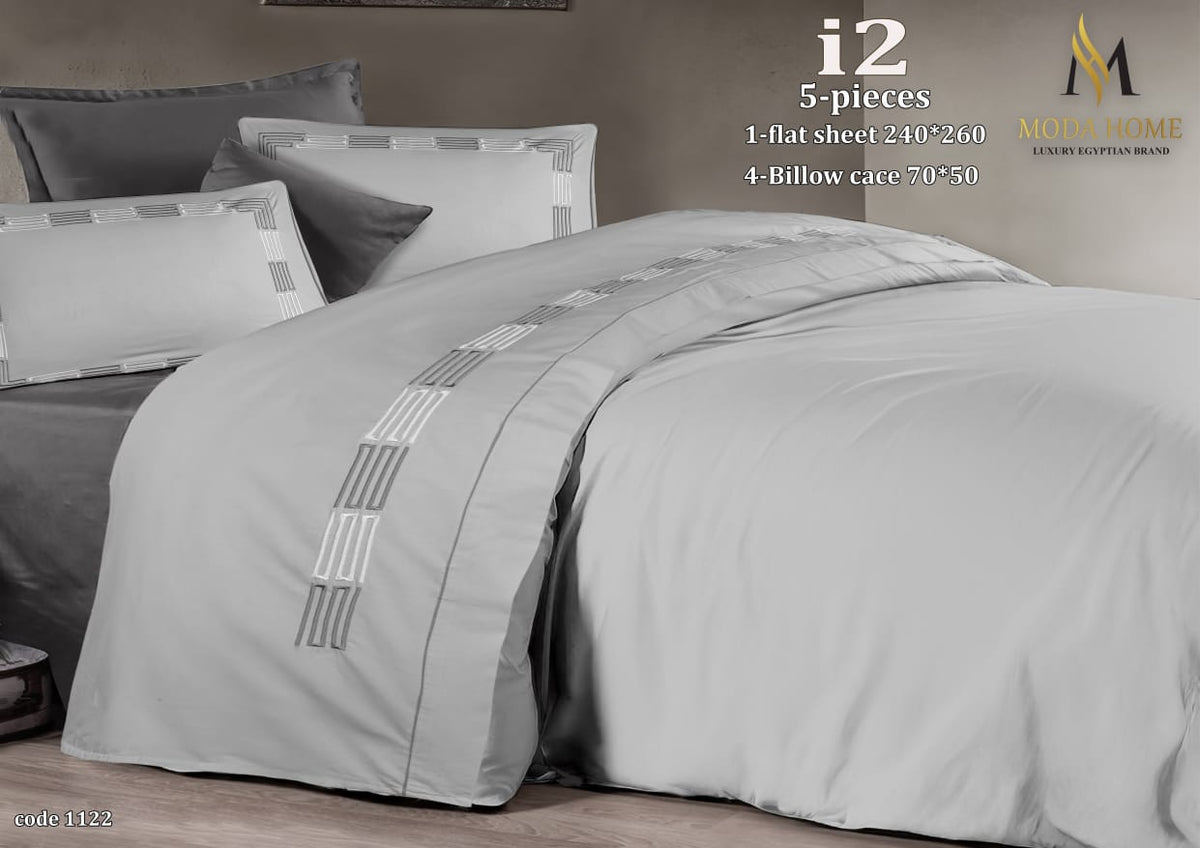 MODA HOMEI 2 Fitted Sheet Set 5 Pieces Cotton 240*260 CM