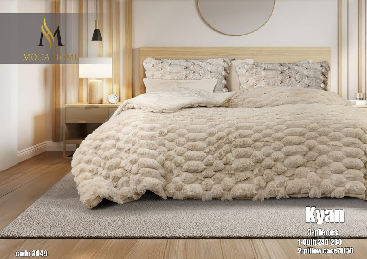 MODA HOME Kayan Quilt 3PCS- 260x240 cm -Premium Winter Comfort