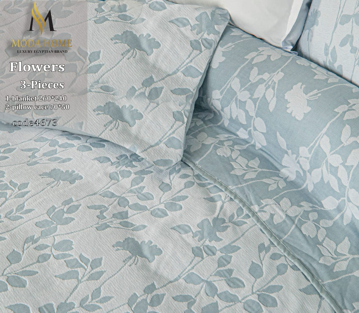 MODA HOME Cover Flowers Double 3PCS-240x260 cm