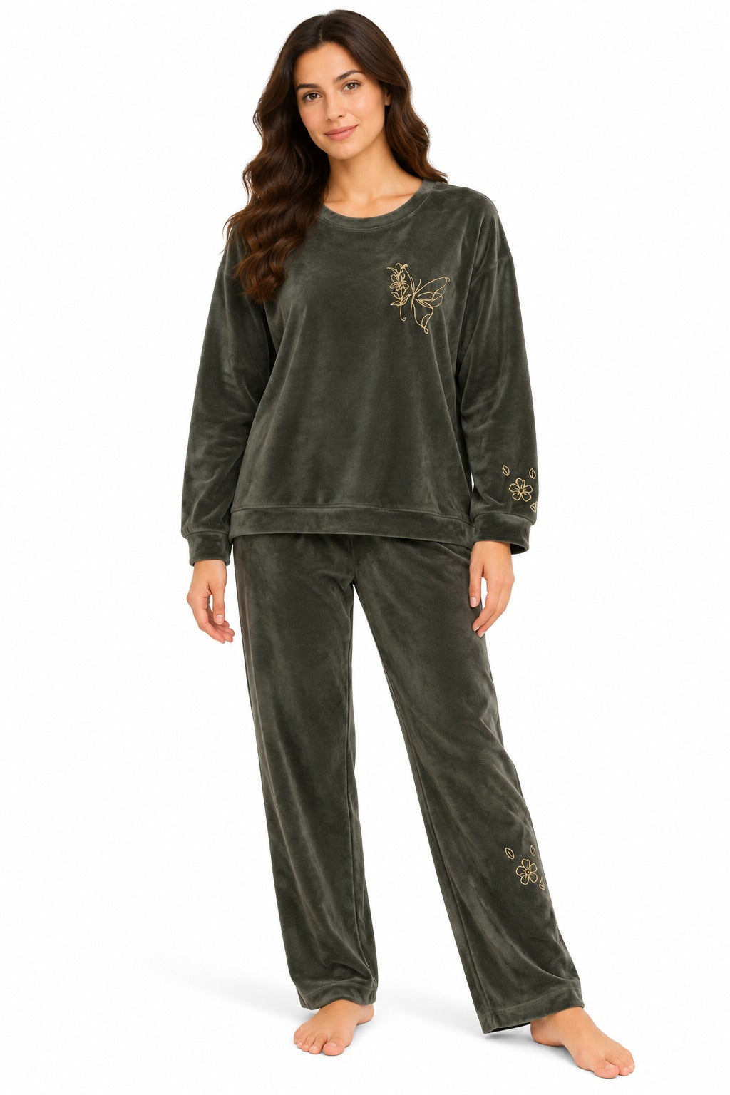 DAHAP FLOWER R.NECK PAJAMA