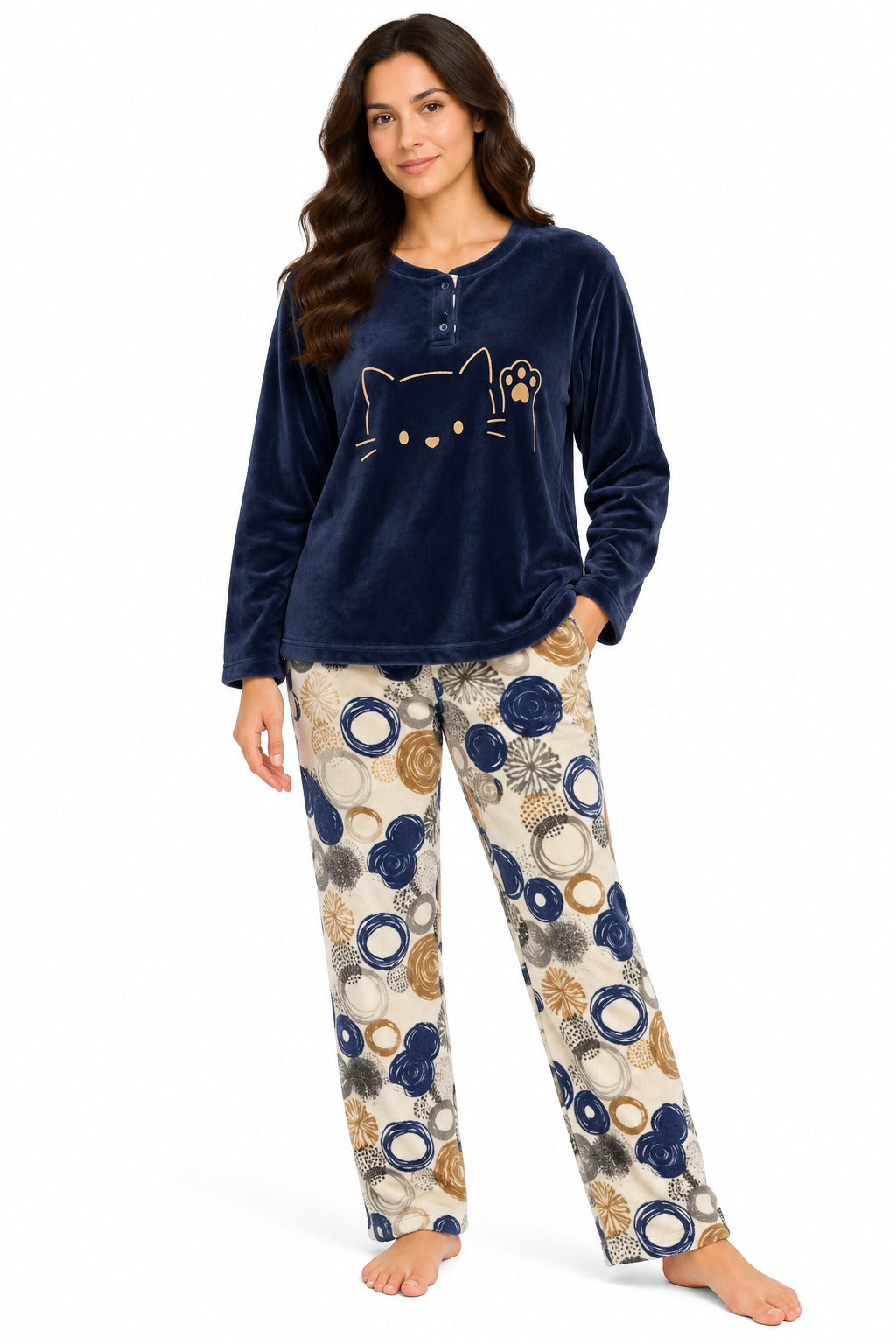 DAHAP KITTY R.NECK PAJAMA